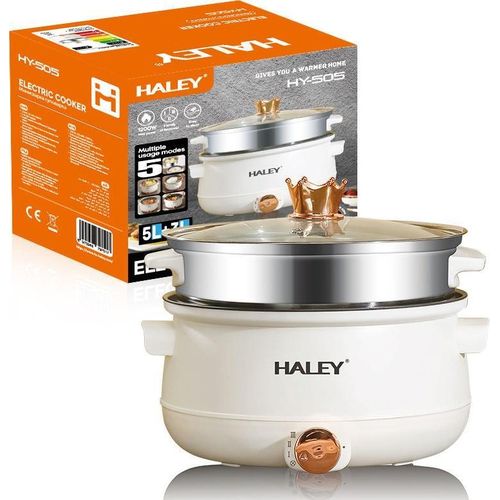 HALEY HALEY-Meilleure vente Cuisinière électrique grande capacité 1200W avec panier vapeur, multifonction