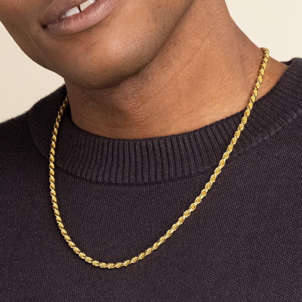 chaîne en or massif 18 K✨rope style dubaï 2022 - Image 2