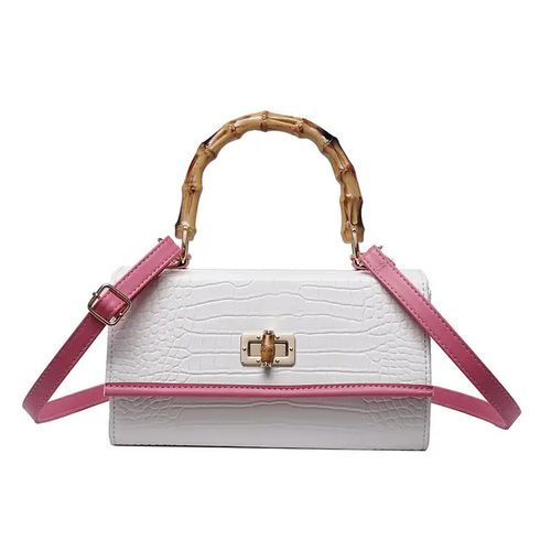 Mode Class Collection Sac à Main Bandoulière Femme Blanc,rose , Marron