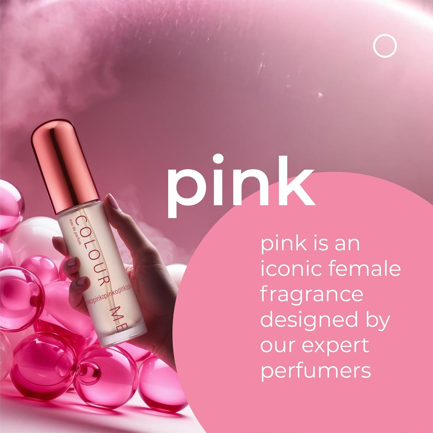 COLOUR ME Pink (Rose) Parfum pour femme. 50 ml. Luxe, longue durée par Milton-Lloyd