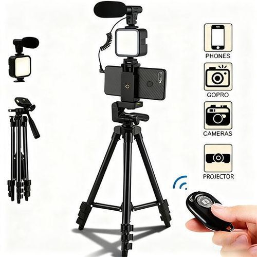 Trépied rétractable avec filtres de lumière RGB, dimmable pour la photographie d'éclairage de remplissage