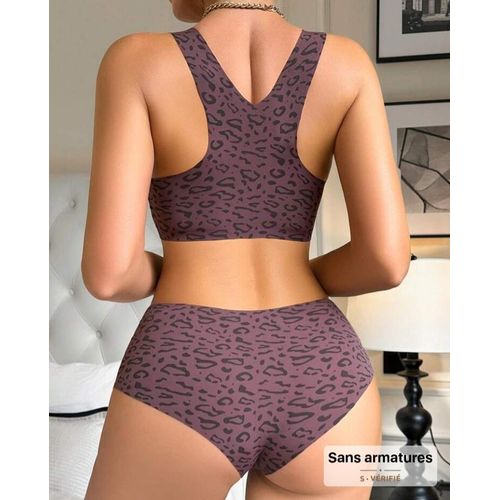 Ensemble Lingérie Sexy et Décontractée Marron - miniature 2